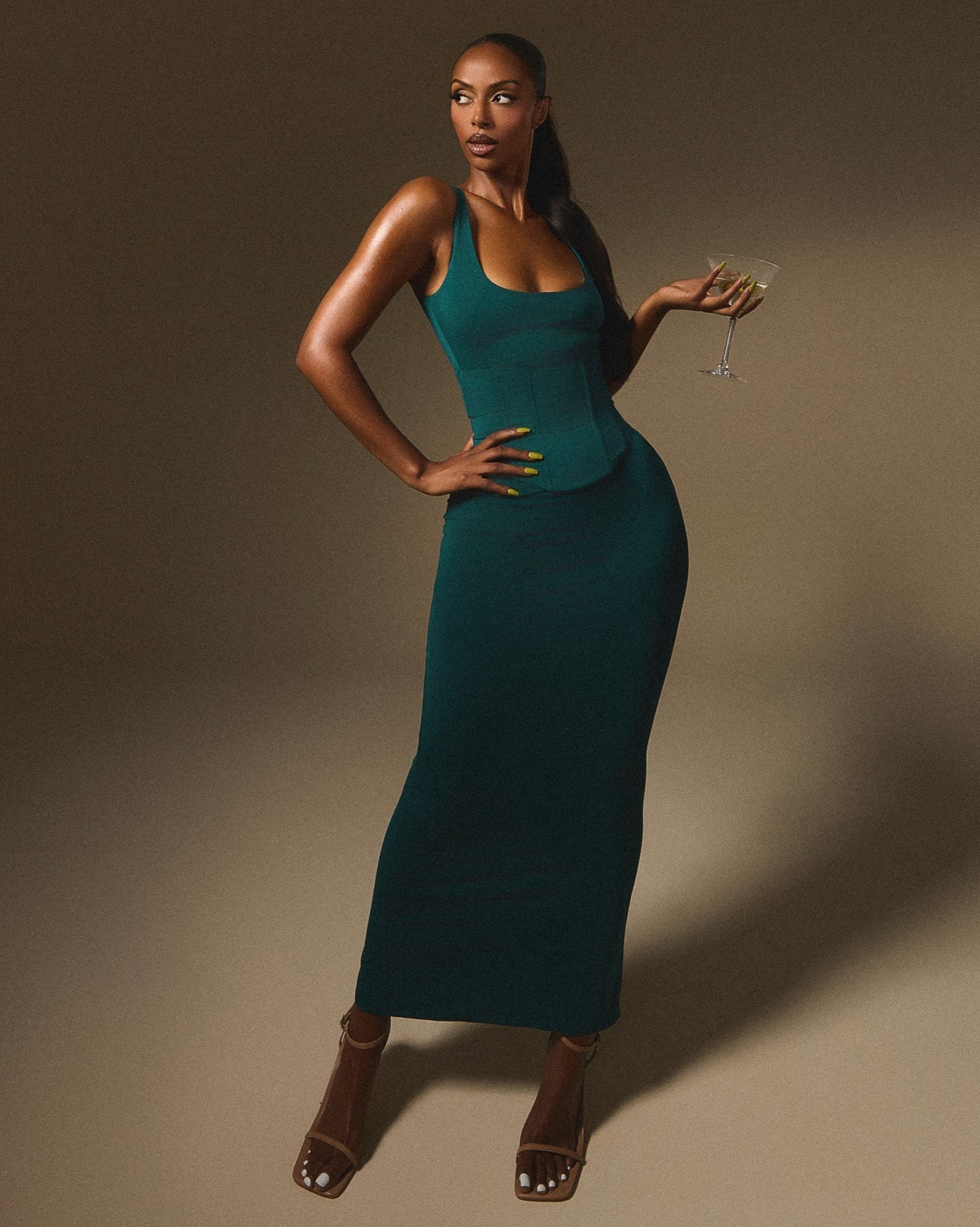 The Sandra Scoop Maxi in Teal