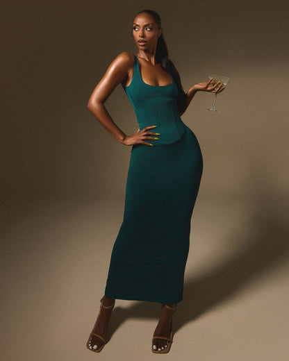 The Sandra Scoop Maxi in Teal